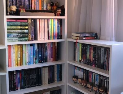 Decora, organiza y luce tu hogar con estas estanterías para nuestros libros. Pinterest/En los Huesos
