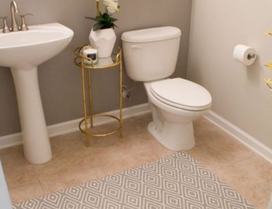 Tapete para baño. PINTEREST/ Shore Thing Laser