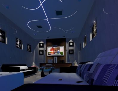 Centro de entretenimiento en casa estilo living room. PINTEREST/ Eduardo-Silva
