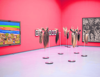 La muestra presenta pinturas y grabados de Rodríguez López, una artista que inició su carrera a los 38 años y que ha expuesto en galerías de importantes ciudades a nivel internacional, como Los Ángeles, California, en el African American Museum.  SUN/ Gabriel Pano