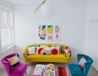 Escoge tu técnica de combinación de colores y tonos favoritos y crea una decoración colorida armónica y encantadora en tu hogar. PINTEREST/ Escuela Madrileña de Decoración