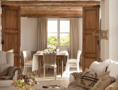 A la hora de aplicar la decoración rústica en tu hogar también le das un toque campestre y haces de cada estancia un lugar mucho más acogedor. PINTEREST/ El Mueble