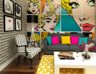 Dale un toque Pop Art a la decoración de tu hogar con estilo retro, colorido y divertido. PINTEREST/ Behance