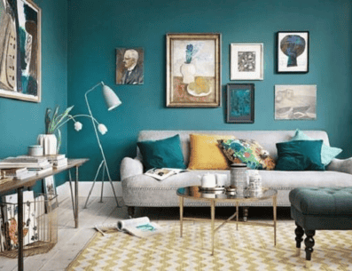 El azul turquesa es perfecto para quienes prefieren un espacio más formal y clásico. PINTEREST/ Viva Decora