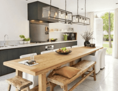 Integrar la cocina y el comedor puede traer ventajas importantes al ambiente, como hacer más acogedor y funcional este espacio que se usa en familia. PINTEREST/ Casa Original
