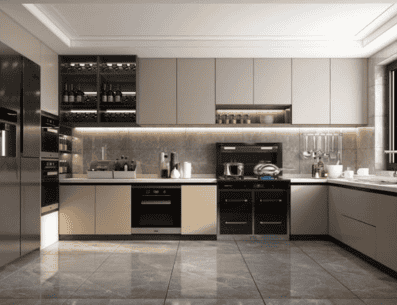 Existe la opción de una cocina modular completa o de un modelo vendido por piezas separadas, divididas en encimeras, armarios y nichos. PINTEREST/ 3dzipdotorg