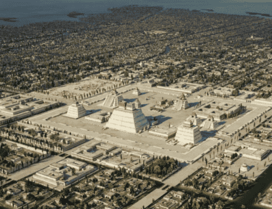 Durante la época prehispánica, la ciudad de Tenochtitlán fue considerada como una de las ciudades más grandes de lo que se tenía conocido; hoy ha sido reconstruida en 3D. Thomas Kole / Andrés Semo García
