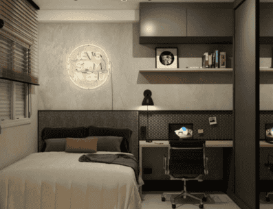 Para facilitarte la planificación de tu dormitorio pequeño, checa estas sugerencias y tips básicos para aprovechar al máximo cada rincón del espacio sin dejar de lado la comodidad. PINTEREST/ Kantto Arquitetura e Interiores