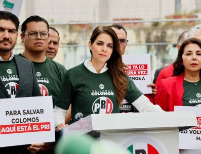 La presidenta del PRI reiteró que Colomos es patrimonio de las y los jaliscienses y, de ser necesario, instalarán un "plantón" para evitar la construcción de la torre de departamentos. ESPECIAL / PRI Jalisco