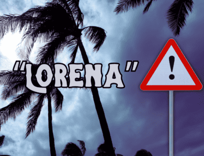 Autoridades de Baja California Sur se mantienen en alerta ante la trayectoria de la tormenta tropical "Lorena". ESPECIAL / CANVA