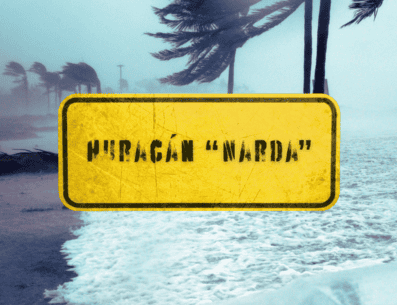 A las 09:00 horas, tiempo del centro de México, la tormenta tropical "Narda" se intensificó a huracán categoría 1 en la escala Saffir-Simpson. ESPECIAL / CANVA