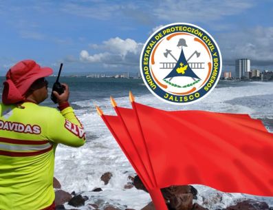 Esta es la última información sobre el estado de las playas de Puerto Vallarta. ESPECIAL / Protección Civil Jalisco