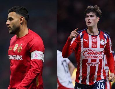 Alexis Vega, de Toluca, y Armando González, de Chivas, son los futbolistas aztecas que han marcado la diferencia en el presente torneo. Imago7 / ARCHIVO
