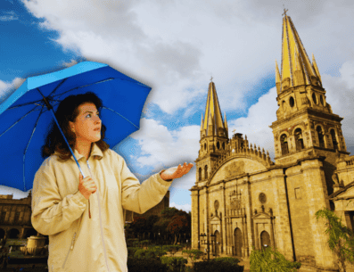 Jalisco, con cielo mayormente cubierto a nublado, no se descartan algunas lluvias dispersas en zonas montañosas del estado. ESPECIAL / CANVA