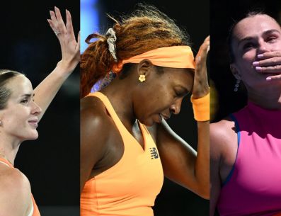 Coco Gauff desahogó su frustración destrozando su raqueta tras esta derrota desigual. EFE / J. Carrett / J. Ross