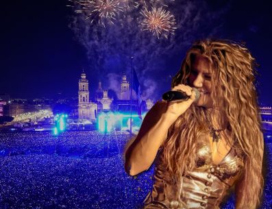 Esta fue una de las grandes polémicas en el concierto de Shakira del día de ayer. AP / Marco Ugarte / ESPECIAL / Instagram shakibecca