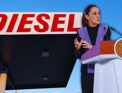 El anuncio de Sheinbaum se da luego de que el combustible alcanzó precios de hasta 30 pesos por litro en distintas regiones del país. EFE / S. Gutiérrez / ESPECIAL / CANVA