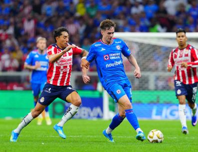 Ciudad de Mexico, 13 de mayo de 2026. , durante el partido correspondiente a la ida de los Cuartos de Final del torneo Clausura 2026 de la Liga BBVA MX, entre la Máquina Celeste del Cruz Azul y las Chivas Rayadas del Guadalajara, realizado en el estadio Banorte. Foto: Imago7/ Manlio Contreras