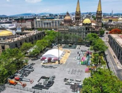 Guadalajara acelera preparativos del FIFA Fan Festival en el Centro Histórico rumbo al Mundial 2026. METRÓPOLI / A. NAVARRO