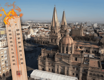 ¿Ya tienes listo tu termo de agua fría para enfrentar la jornada de hoy en Guadalajara? ESPECIAL / CANVA