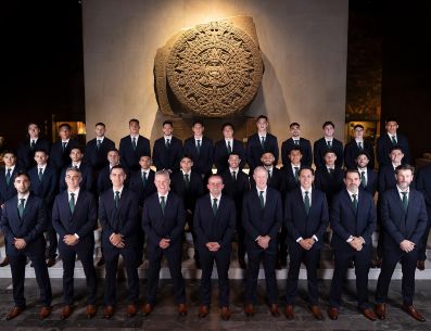 La sesión fotográfica se llevó a cabo en el Museo Nacional de Antropología de la Ciudad de México. ESPECIAL/ SELECCIÓN MEXICANA.