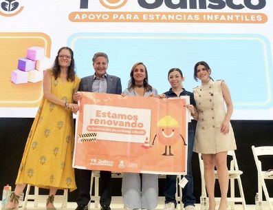 Con un presupuesto de 45 millones de pesos en esta convocatoria, el Gobierno del Estado fortalece la infraestructura y equipamiento para el cuidado infantil con el programa Yo Jalisco, Apoyo a Estancias Infantiles. ESPECIAL