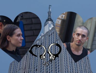 Angela Nikolau e Ivan Beerkus (Kuznetsov) fueron liberados un día después de su detención por subir al icónico edificio de Nueva York. EFE / EPA / Olga Fedorova