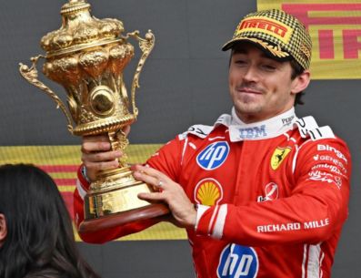 El monegasco Charles Leclerc, Ferrari ganó este domingo el Gran Premio de Gran Bretaña. EFE/P. POWELL