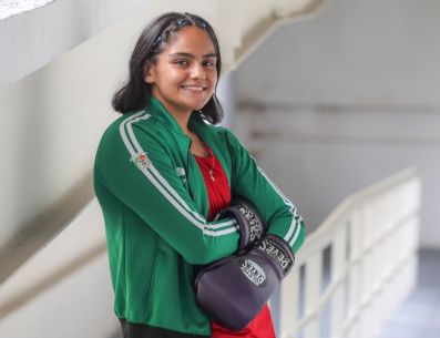 Originaria de Tlaquepaque, aunque criada toda su vida en Ixtlahuacán de los Membrillos, Lorien Alonso Salas, con apenas 18 años, irá a Santo Domingo por la medalla de oro. EL INFORMADOR / A. NAVARRO