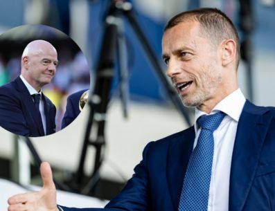 Aleksander Čeferin, presidente de la UEFA, la cual ha solicitado un plan de cambios para evitar que proyectos como el presentado por la FIFA vuelvan a llegar a la mesa de discusión. EFE / ARCHIVO